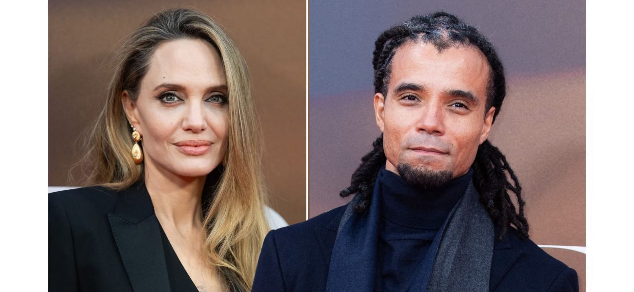 British rapper boyfriend accompanies Angelina Jolie to premiere.