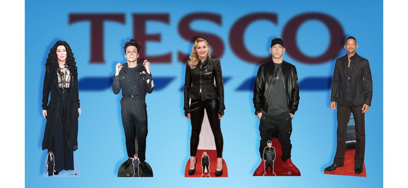 Tesco's sale of celebrity cardboard cutouts, including Matt Hancock and Shakespeare, leaves customers confused.