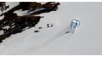 Google Maps users claim to have discovered a large door in Antarctica.