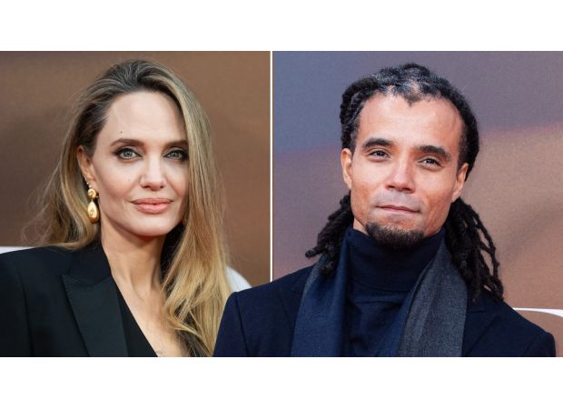 British rapper boyfriend accompanies Angelina Jolie to premiere.