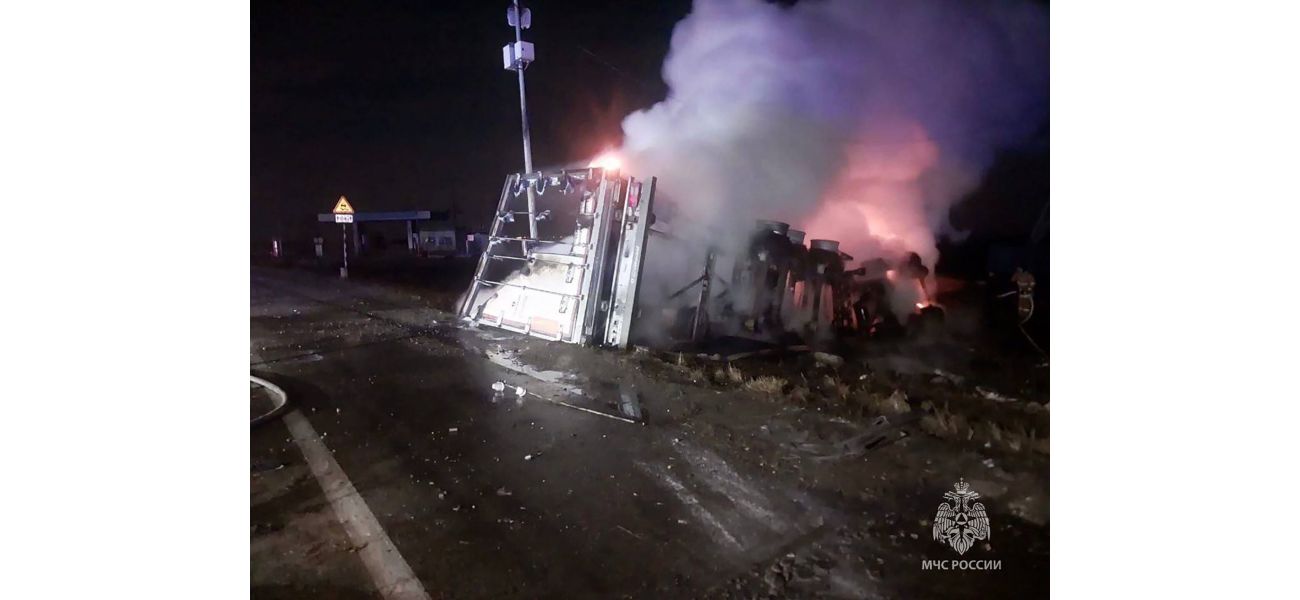 Four people died when a truck carrying fireworks exploded on a crowded road.