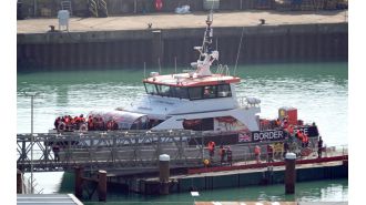Father of infant who drowned in English channel claims she fell from his grasp.