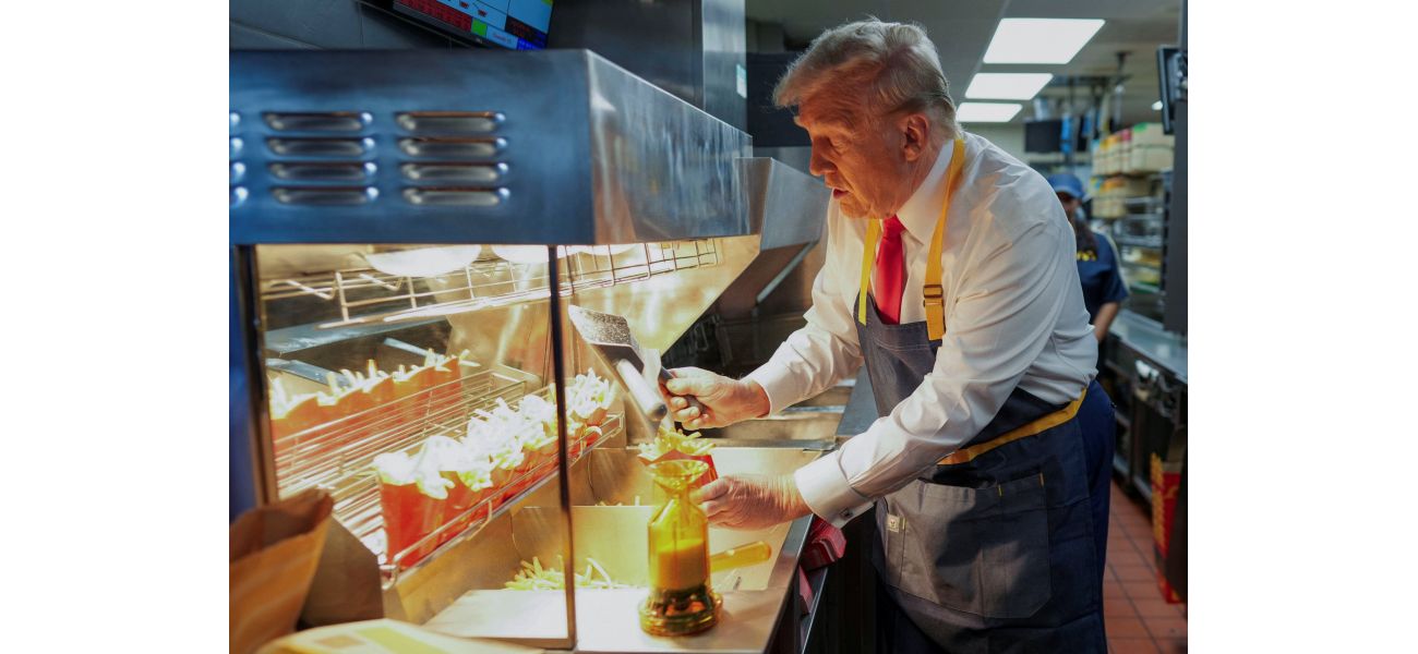 Trump trolls Harris by working at Mickey D's drive-through