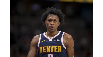 Peyton Watson fully participates in Nuggets practice after 5-week absence.