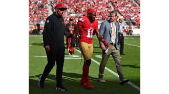 Two key players for the 49ers, Brandon Aiyuk and Deebo Samuel, will not play in the second half against the Chiefs due to injury and illness.