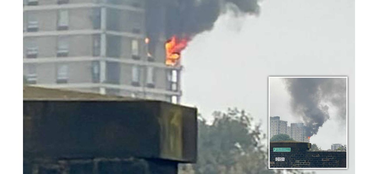 Massive fire in east London building, 70 firefighters working to put it out.