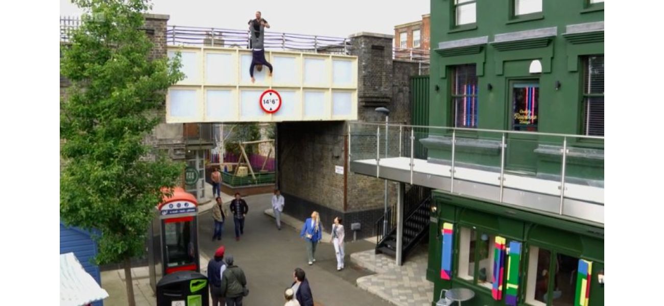 Child's life in jeopardy as EastEnders murderer hurls them off bridge.