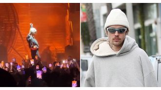 Pop star Justin Bieber back on stage for first time since Diddy's arrest.