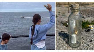 A girl from Sunderland sends a message in a bottle that travels 1,500 miles.