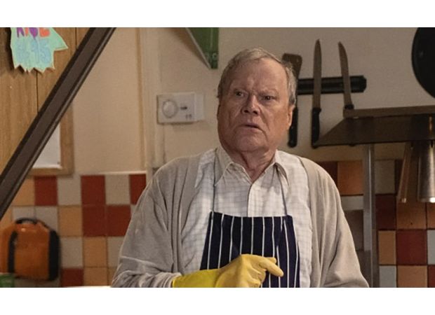 David Neilson, the iconic Roy Cropper from Coronation Street, is seen enjoying a football match and living his best life.