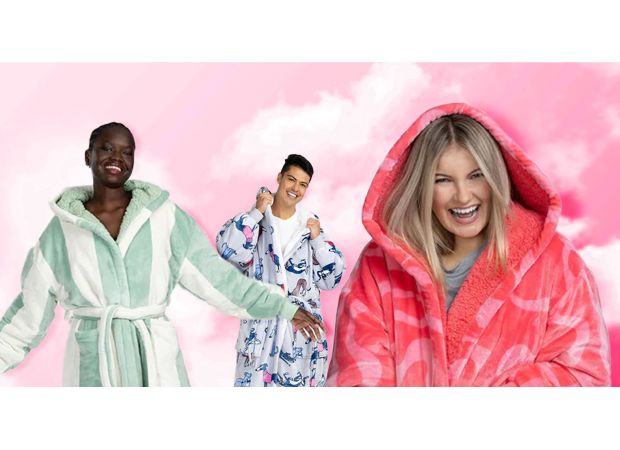 Get cozy and fashionable with Oodie Sherpa Dressing Gowns, perfect for chilly days.