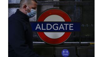 Underground train delays in London, with a busy Tube line currently suspended.