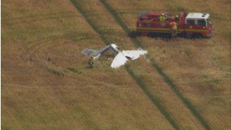 A pilot has passed away following a light plane crash in a paddock near Melbourne.