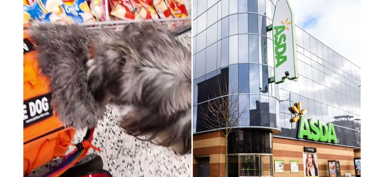 A disabled woman was not allowed to enter Asda because she did not have identification for her service dog.