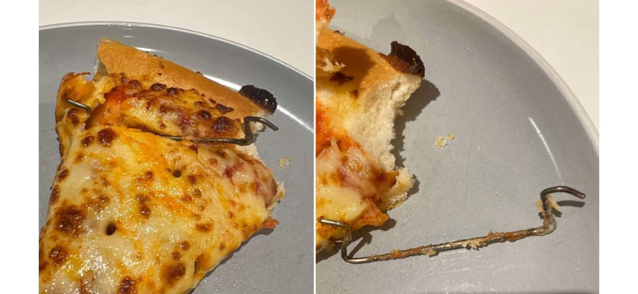A woman discovers a bizarre metal rod in her Pizza Hut takeout order.