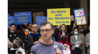 College faculty outraged over new campus protest regulations.