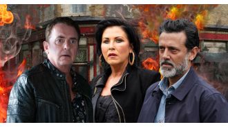 A shocking rampage by a child and a raging fire in EastEnders are causing major concern.