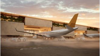 Get a glimpse of the world's largest airport, opening in 2030.