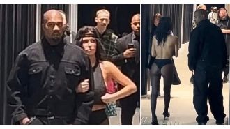 Kanye West's wife, Bianca Censori, stuns again as she loses most of her clothing in another bold fashion choice.