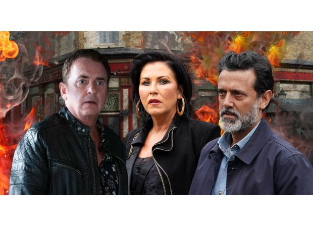 A shocking rampage by a child and a raging fire in EastEnders are causing major concern.