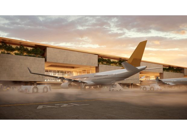 Get a glimpse of the world's largest airport, opening in 2030.