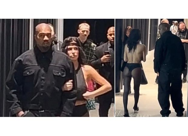 Kanye West's wife, Bianca Censori, stuns again as she loses most of her clothing in another bold fashion choice.