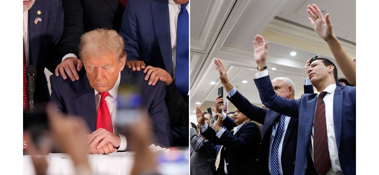 Trump asks for divine intervention to restore America's morals and values.