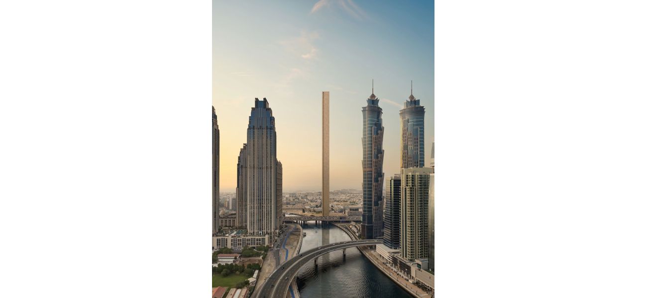 A slender skyscraper, only one unit wide, proposed for Dubai.