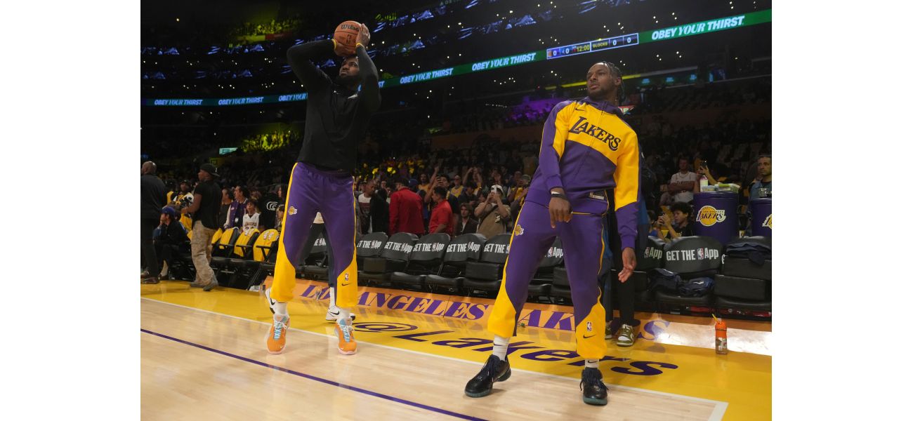 LeBron and his son Bronny create a new record as the first father-son pair in the NBA to play on the same team.