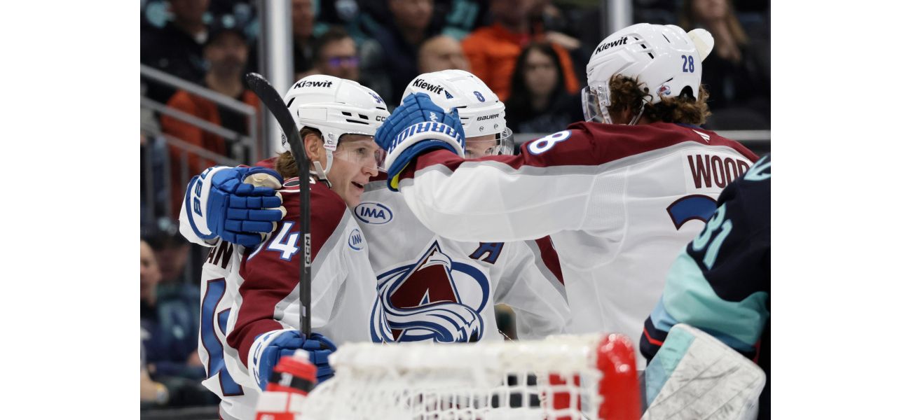 Kiviranta nets 2 as Avs defeat Kraken 3-2 in close game.