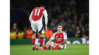 Arteta concerned about Calafiori's injury against Shakhtar Donetsk.