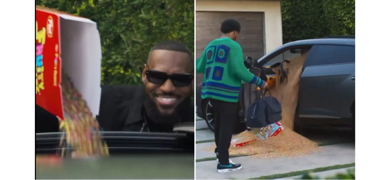 LeBron James pulls epic prank on son's car, then they both make NBA history.