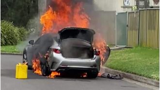 Car and house hit in shooting in Sydney's west; vehicle set on fire afterward in broad daylight.