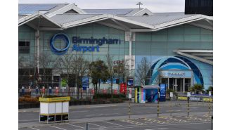 British airport closed, no flights, stay away for safety due to police event.