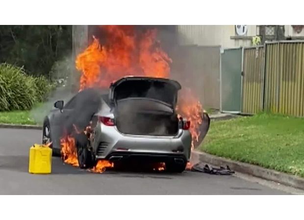 Car and house hit in shooting in Sydney's west; vehicle set on fire afterward in broad daylight.
