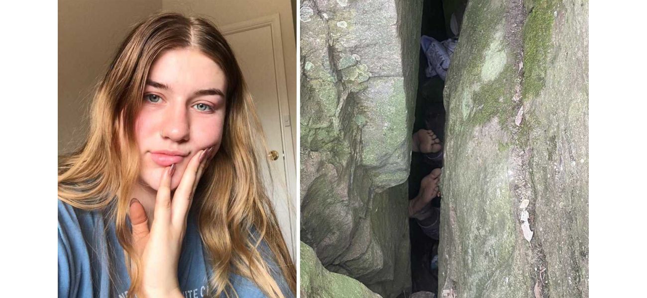 Woman thanks rescuers after being rescued from a boulder, known as 