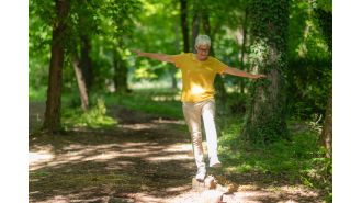 Youthful balance may mean longer one-legged stance.
