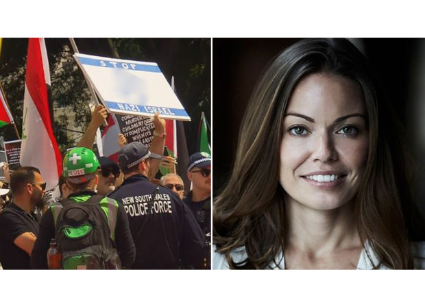 A woman kicks her husband out of their business following his involvement in a protest with a sign.