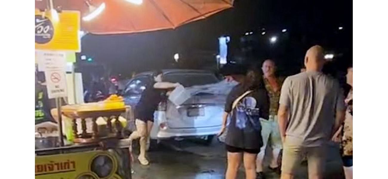 A British tourist learns a lesson after lighting a cigarette near gas bottles.