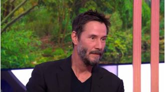 Keanu Reeves surprises The One Show audience by revealing his true age.
