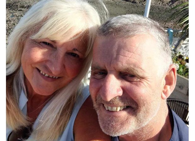 Married couple separated beds on honeymoon.