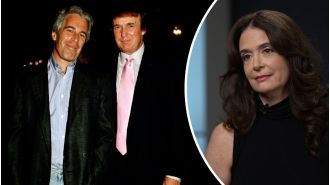 Ex-model claims Trump and Epstein played a disturbing game where Trump groped her.