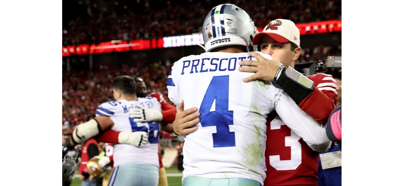 Brock Purdy of the 49ers is more concerned with the Cowboys than Dak Prescott's salary.
