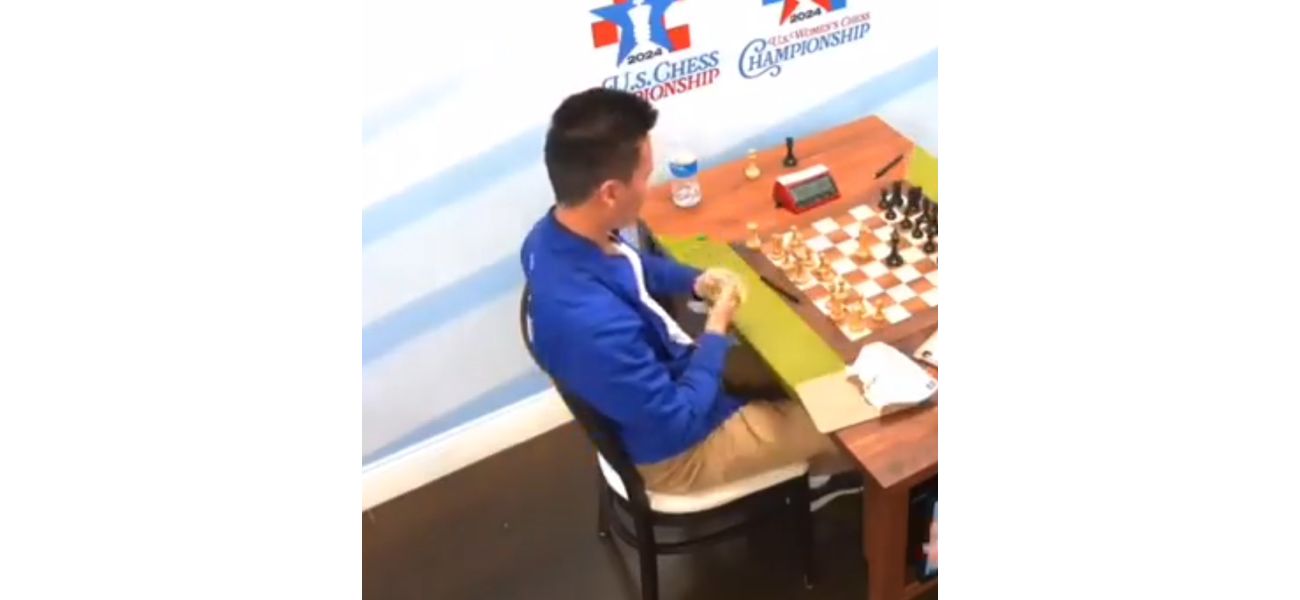 A top chess player was removed from competition after hitting a woman recording his match.