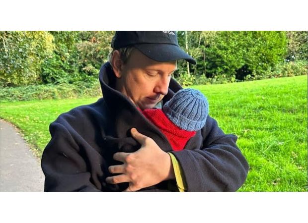 Comedian Joe Lycett posts photo of his new baby boy.