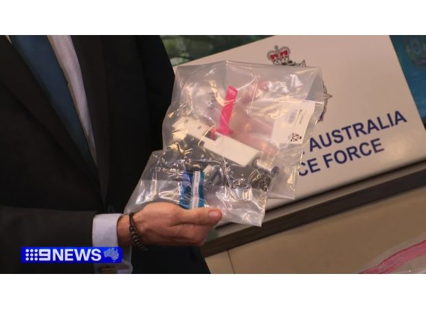 Police found a collection of 3D-printed guns during a raid on a suspected criminal's location.