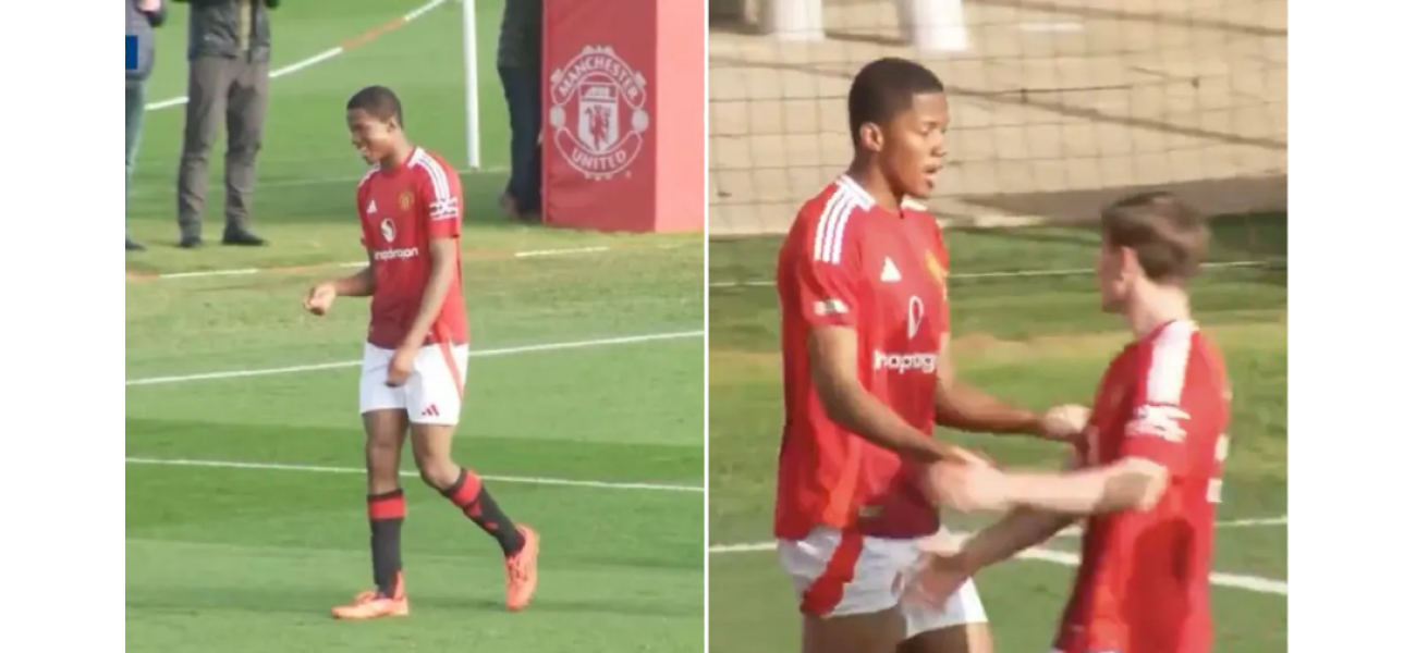 Young Man Utd player scores 3 goals in 15 minutes on debut, leaving former team Arsenal.