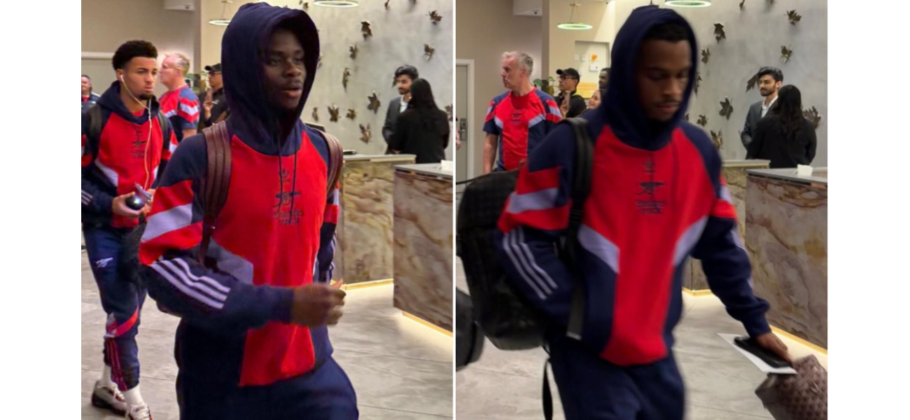 Saka and Timber join Arsenal squad for game against Liverpool.