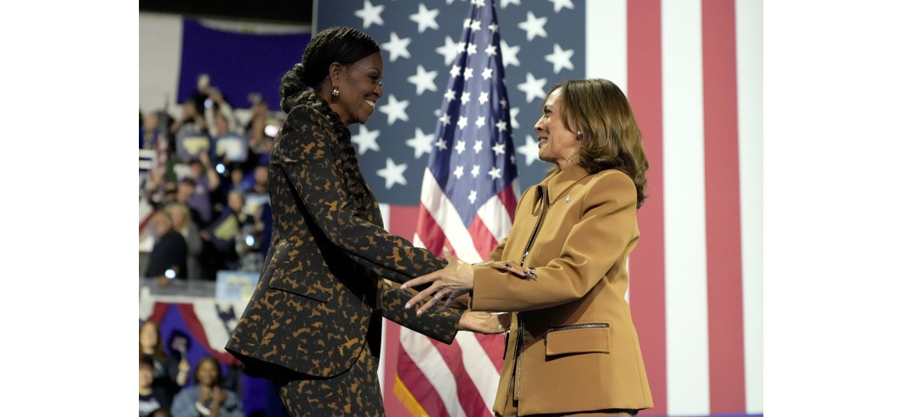 Michelle Obama encourages male voters to support Kamala Harris at rally.