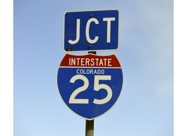 I-25 heading south in Colorado Springs shut down because of collision.
